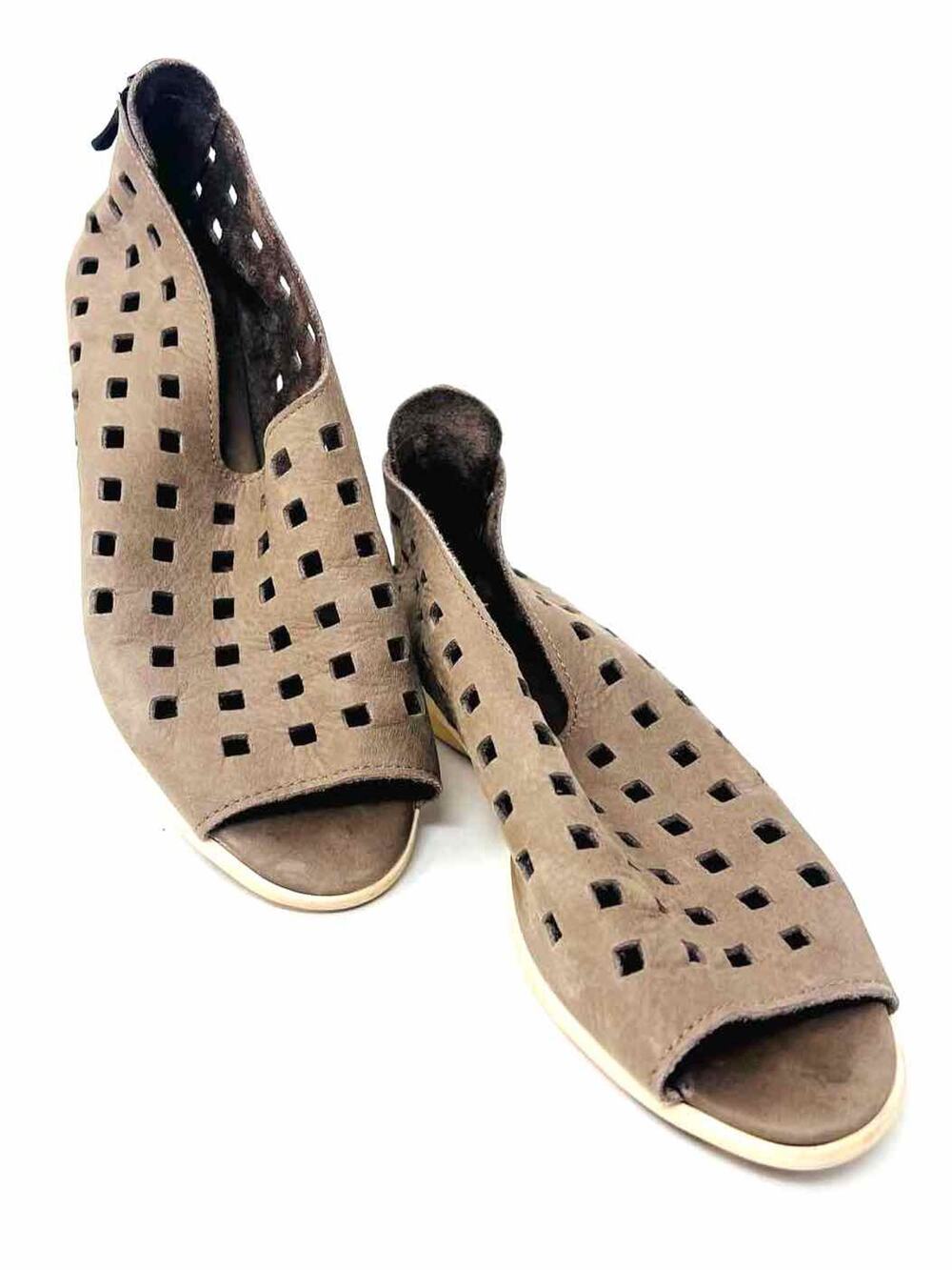Arche Size 6 Dk Taupe Cut-outs Leather Shoes Shoes